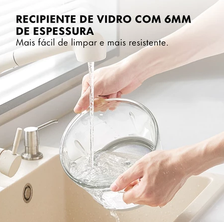 Processador de alimentos com tigela de vidro 2 L — detalhe do produto