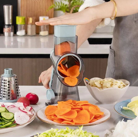 Ralador giratório com 3 tambores de inox — detalhe do produto