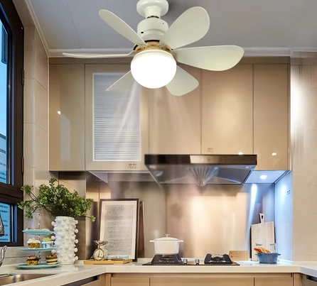 Ventilador de teto com luz LED e encaixe E27 — detalhe do produto