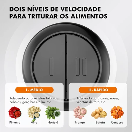 Processador de alimentos com tigela de vidro 2 L — detalhe do produto