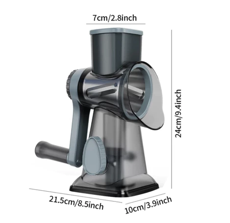 Ralador giratório com 3 tambores de inox — detalhe do produto