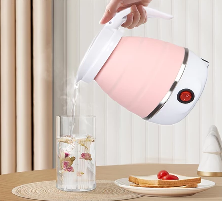Chaleira elétrica retrátil de silicone 600 ml — detalhe do produto