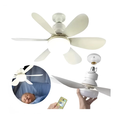 Ventilador de teto com luz LED e encaixe E27