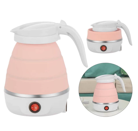 Chaleira elétrica retrátil de silicone 600 ml — detalhe do produto