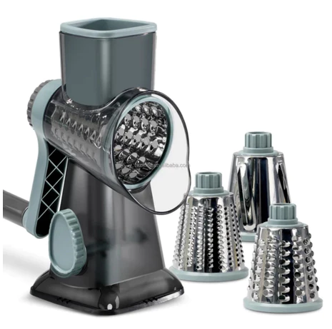Ralador giratório com 3 tambores de inox — detalhe do produto