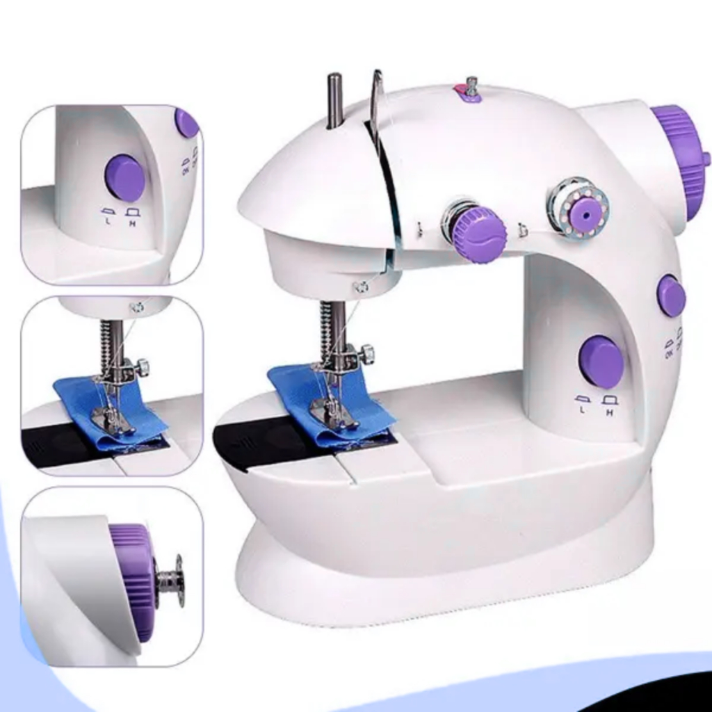 Mini máquina de costura portátil bivolt — detalhe do produto